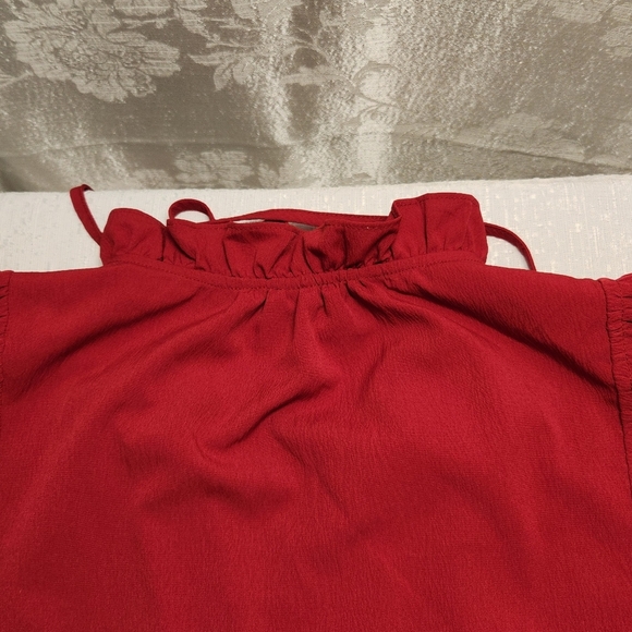 ANRABESS XXL DRESS COLOR WINE RUFLEE SLEEVE. - Picture 10 of 13